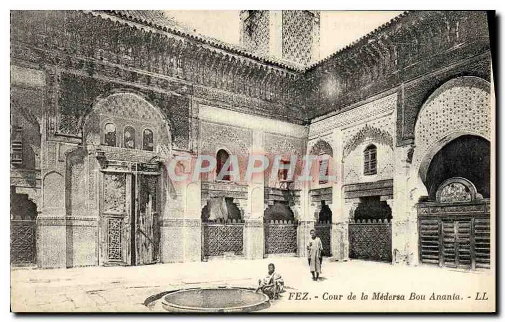 Fès - Cour da Médersa Bou Anania — LL - Frente