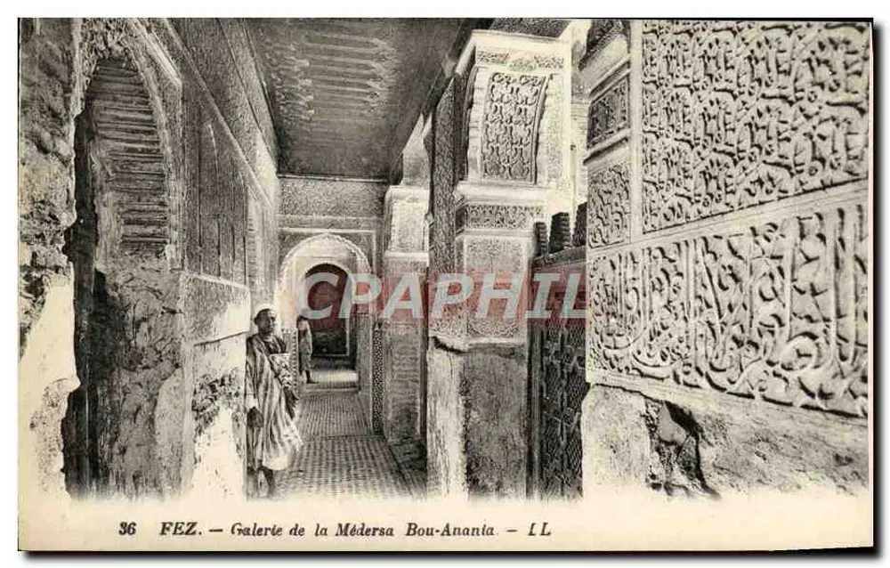 FEZ — Galerie der Médersa Bou-Anania — L.L. — n°36 - Vorderseite