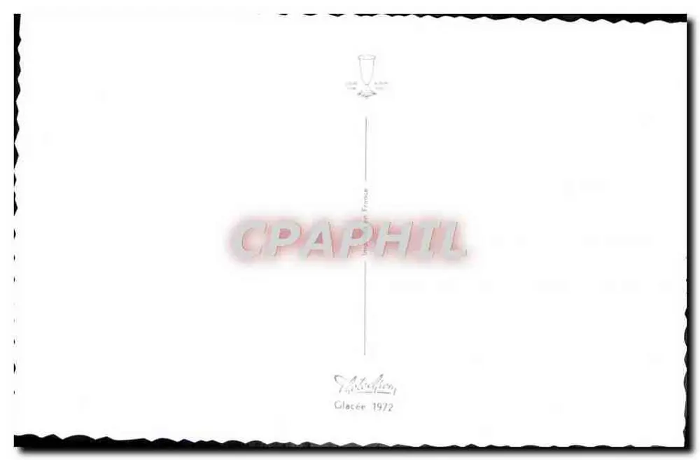 Casal romântico à mesa — jantar íntimo — Glacée 1972 - Verso