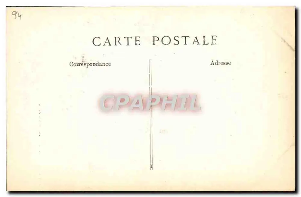 Vaso decorativo — gravura — A Vincent, 4, rue des Beaux-Arts - Paris - Verso