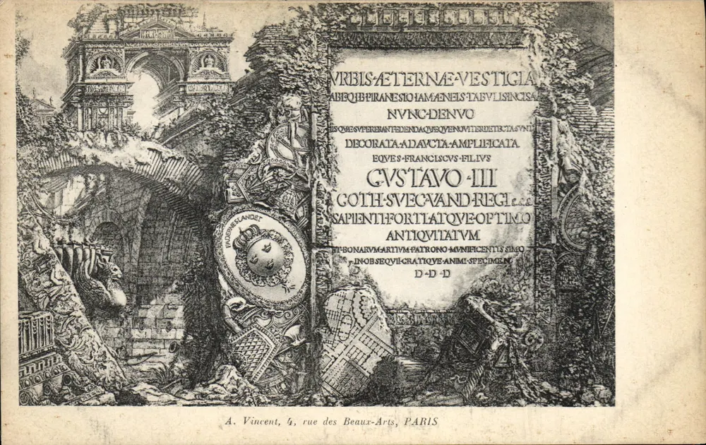 Vues de Rome — Ruines et inscriptions — A. Vincent, 4, rue des Beaux-Arts, PARIS - Recto