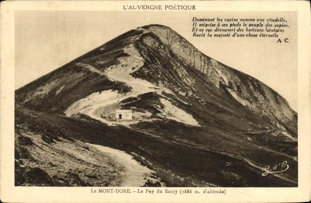 Mont-Dore — Puy du Sancy (1886 m de altitude) — A Poética da Auvergne — A.C. — G.d'O - Frente