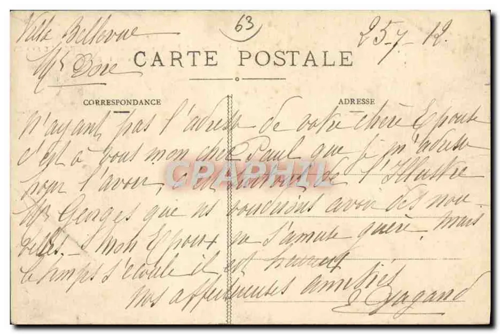 Puy de Dôme - Umgebung von Mont-Dore - Le Sancy — Endstation der Straße — Auvergne - Rückseite