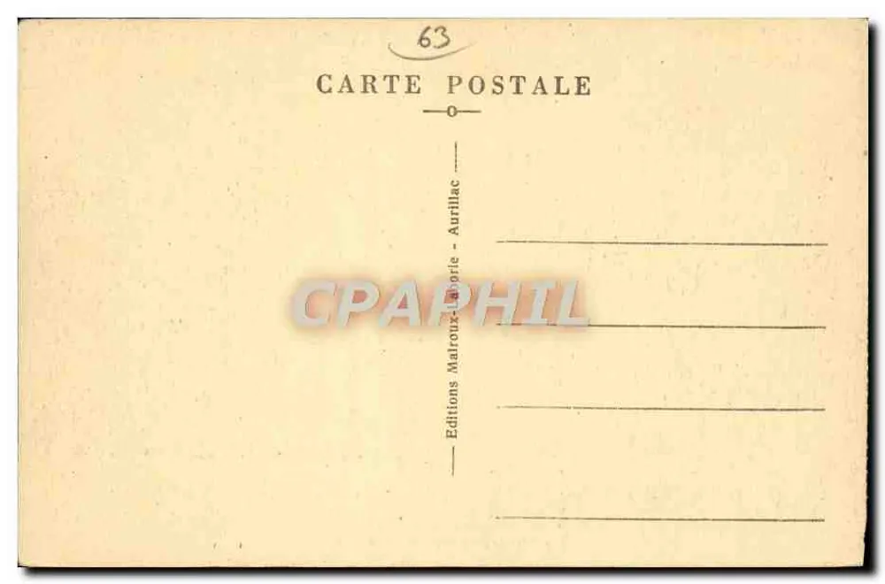 Na Auvergne - 34. A Bourrée — Edições Malroux-Aurillac - Verso