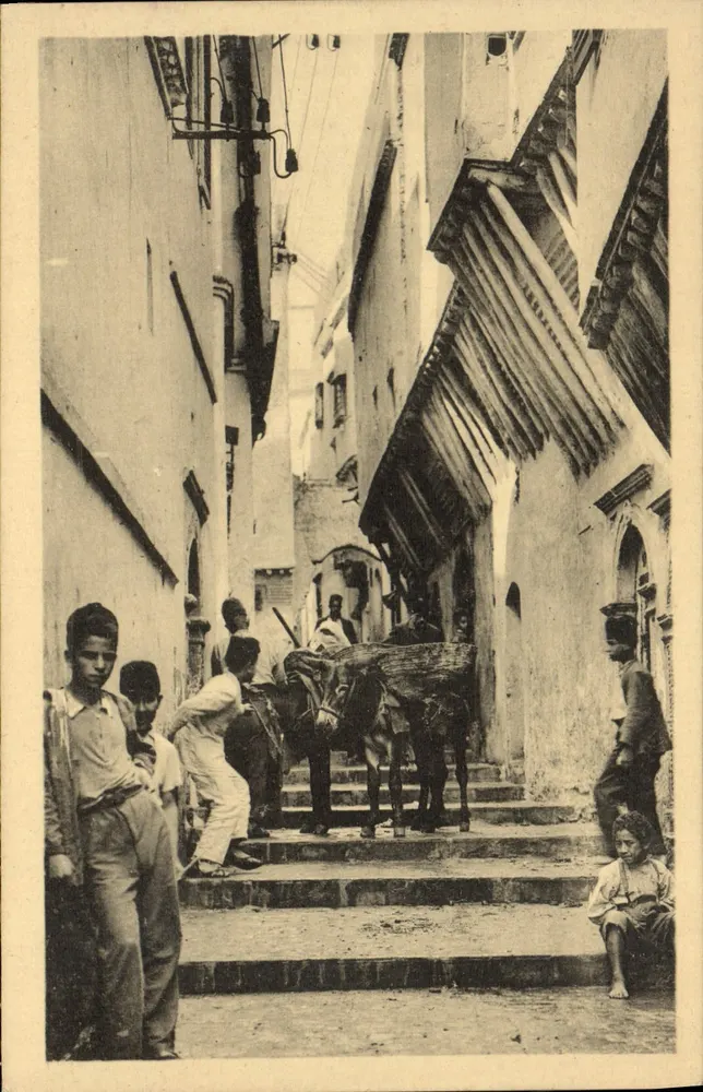 Casbah, Straße M'Fissah — Algerien — Sonderausgabe des Bon Marché d'Alger - Vorderseite