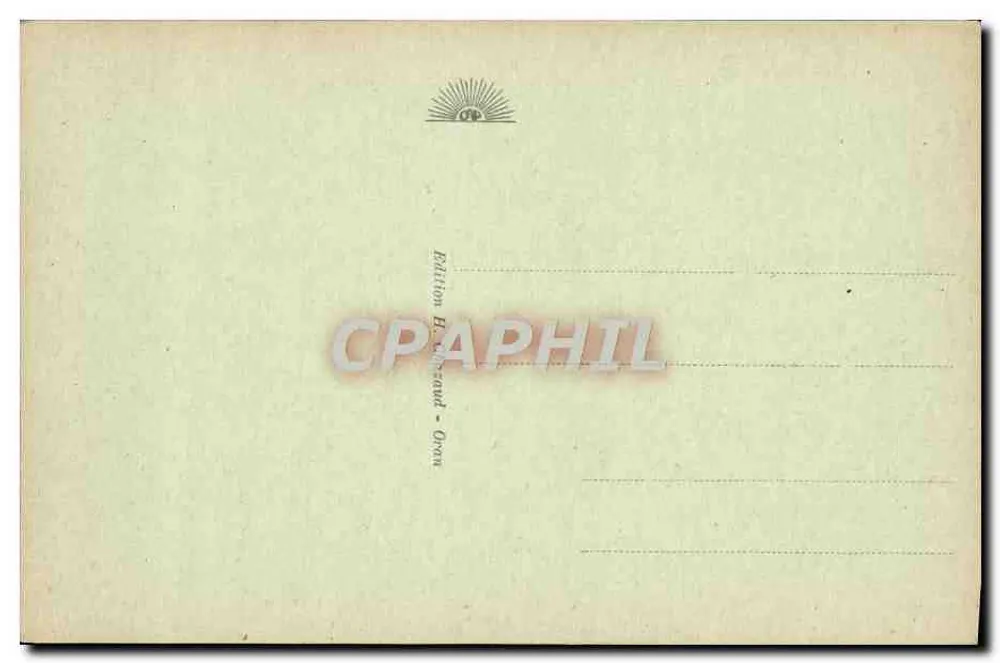 Oran - A Estação — vista da estação com seu imponente campanário — edição H. Lefebvre - Oran, n°74 - Verso
