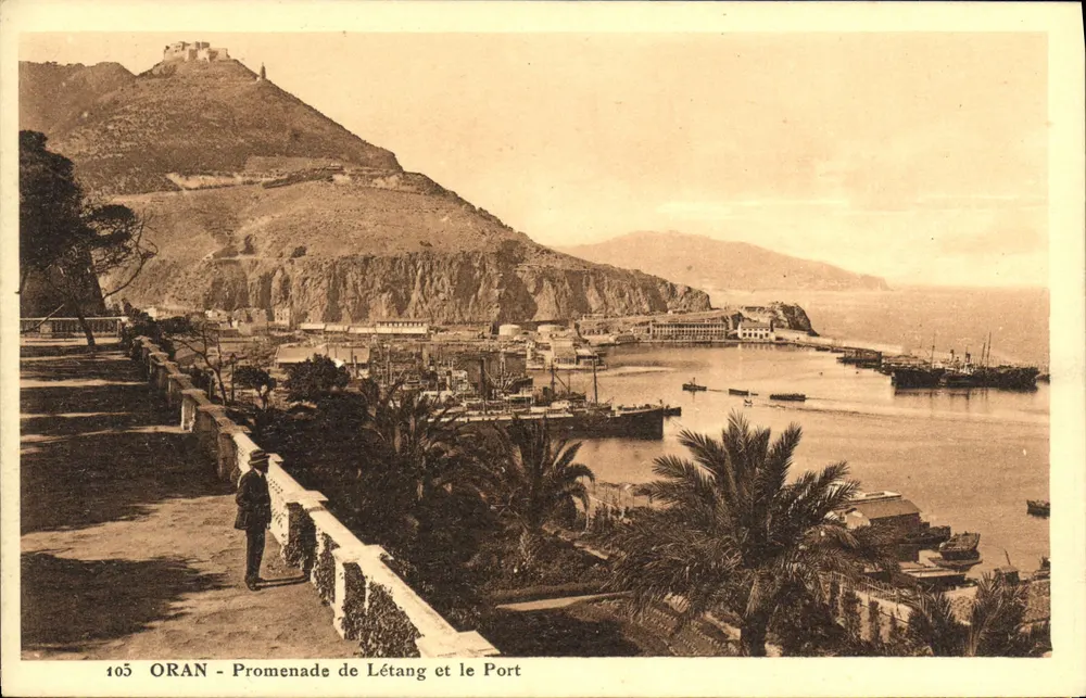 Oran - Promenade de Létang und der Hafen — n° 105 — Verlag Chazaud, Oran - Vorderseite