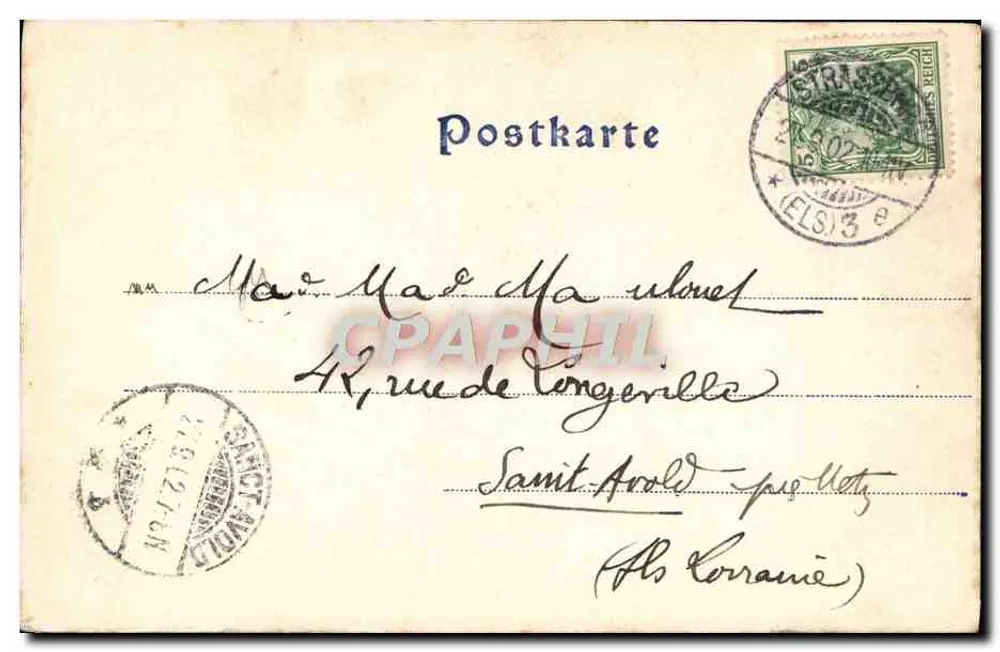 Estrasburgo — Rua da Nuée-Blue — Kunstverlag von Felix Luib, Estrasburgo - Verso
