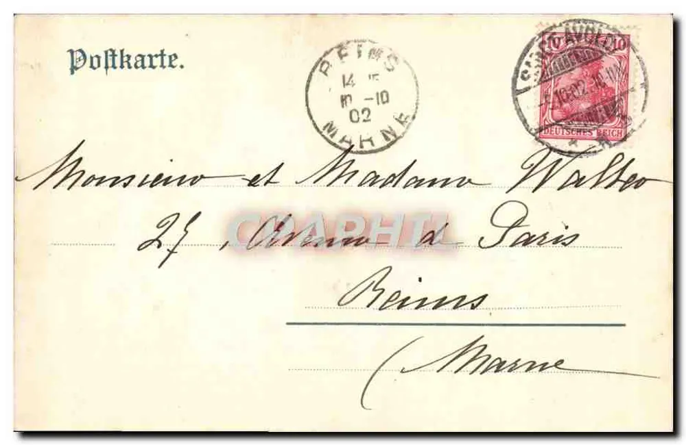 St. Johann a. d. Saar — Monumento a los combatientes de la batalla de Spicheren — editor: Samtrocke, N° 8 - Reverso