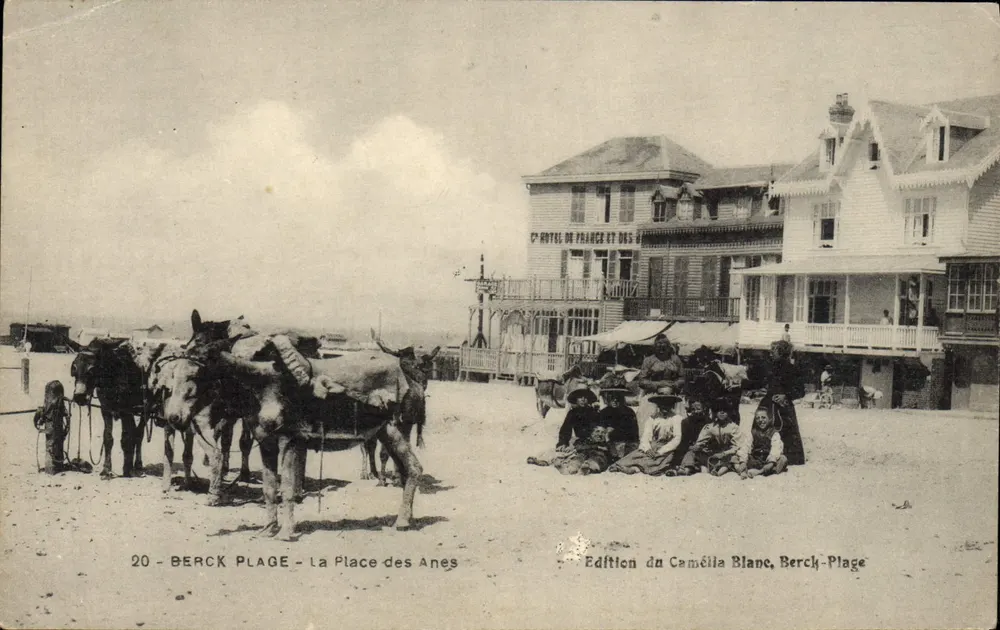 Berck-Plage — La Place des Ânes — Édition du Camélia Blanche, Berck-Plage - Frente