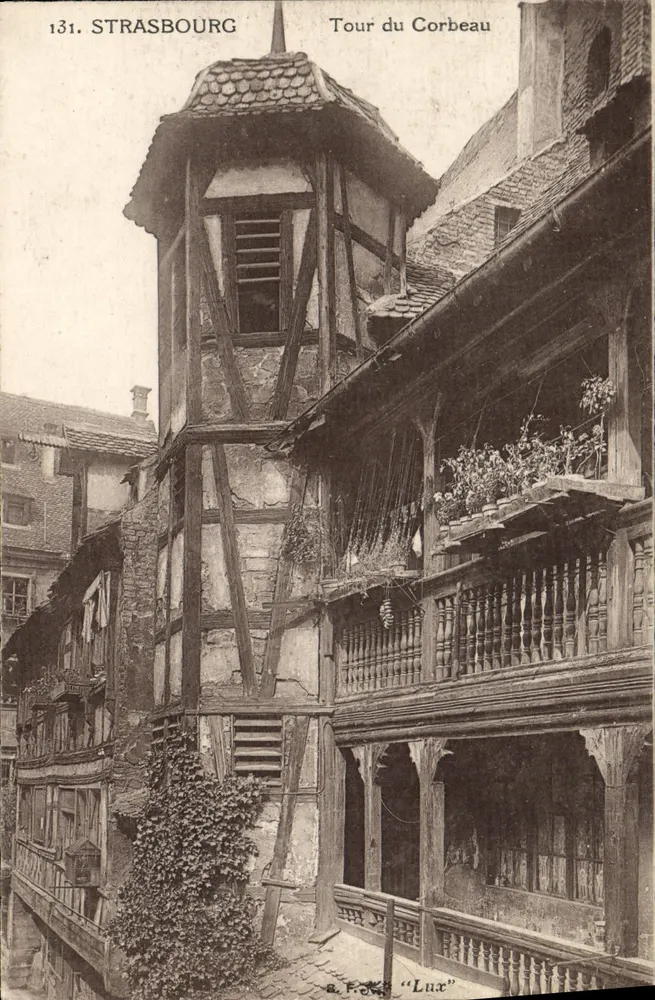 Estrasburgo — Torre do Corvo — editor A. F. Lux, n° 131 - Frente