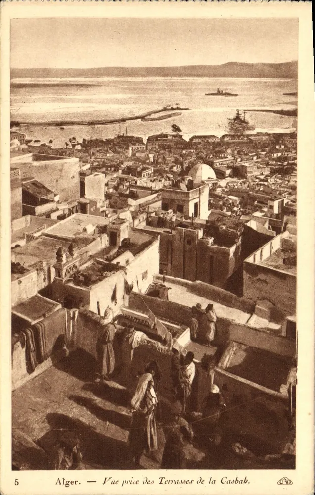 Alger — Ansicht vom Terrassenbereich der Kasbah — Deutsche Stadt der Phonodramatik, Straßburg - Vorderseite