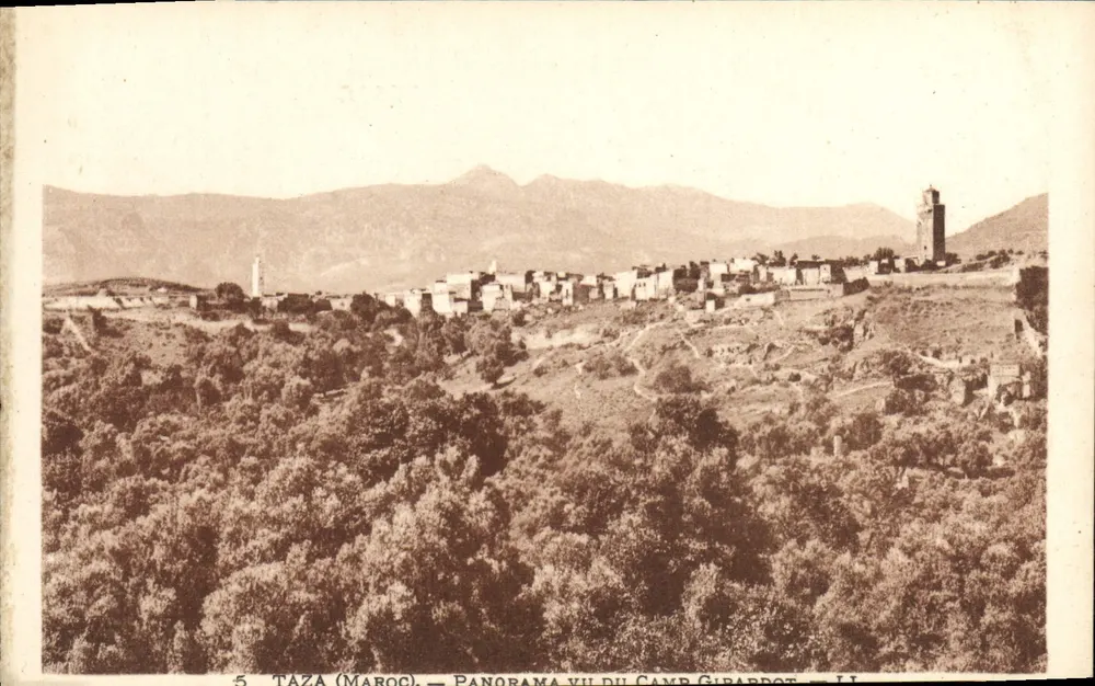 Taza (Marokko) — Panorama vom Camp Girardot — II - Vorderseite