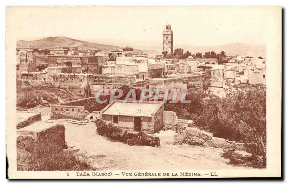 Taza (Marokko) — Allgemeiner Blick auf die Medina — LL - Vorderseite