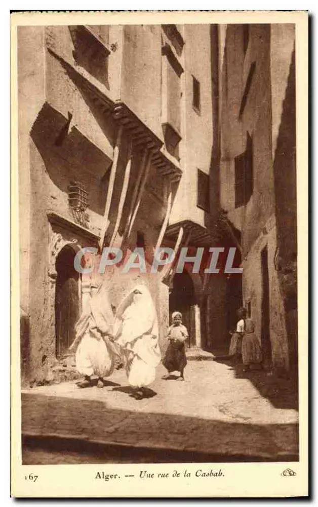 Alger — Eine Straße in der Casbah — C°* Alscienne des Arts Pédagogiques - Strasbourg - Vorderseite