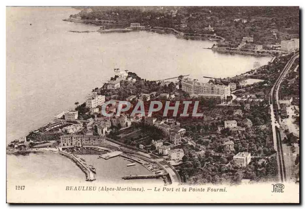 Beaulieu (Alpes-Maritimes) — O Porto e a Ponta Fourmi — Imp. Crétet, Paris - Frente