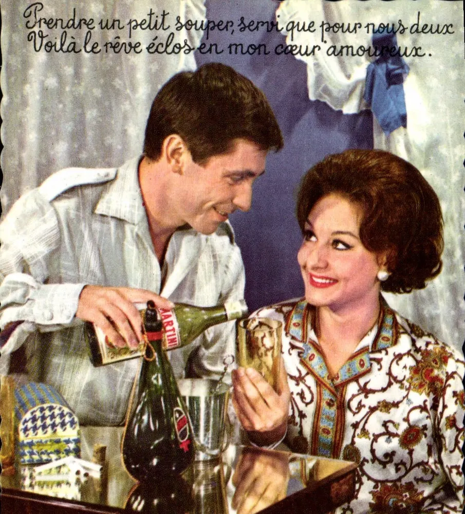 Romantisches Paar — Werbung für Martini - Vorderseite