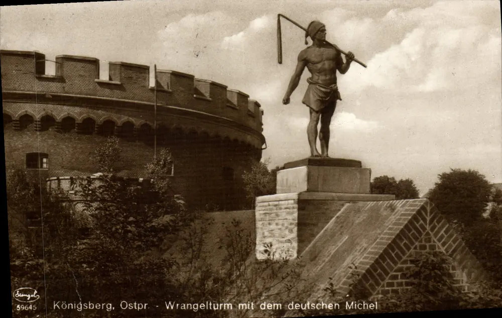 Königsberg, Ostpr. - Wrangelturm mit dem deutschen Michel - Vorderseite