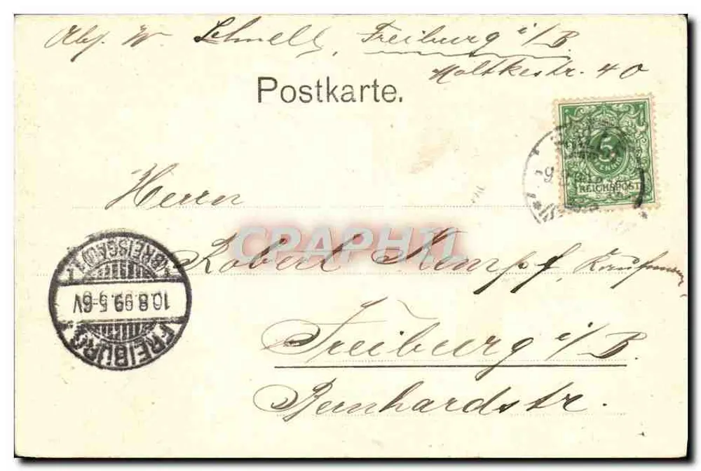 Halle a. S. — Bahnhof — Gebr. Plettner, Seriennummer nicht sichtbar - Rückseite
