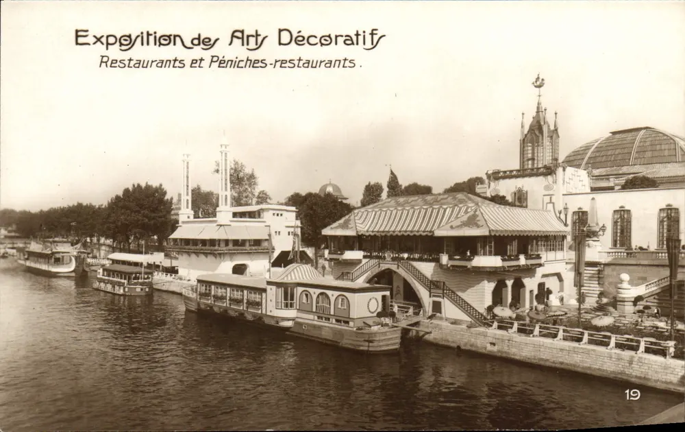 Ausstellung der Dekorativen Künste — Restaurants und Restaurant-Pfähre — Französische Ausgabe Nr. 19 - Vorderseite