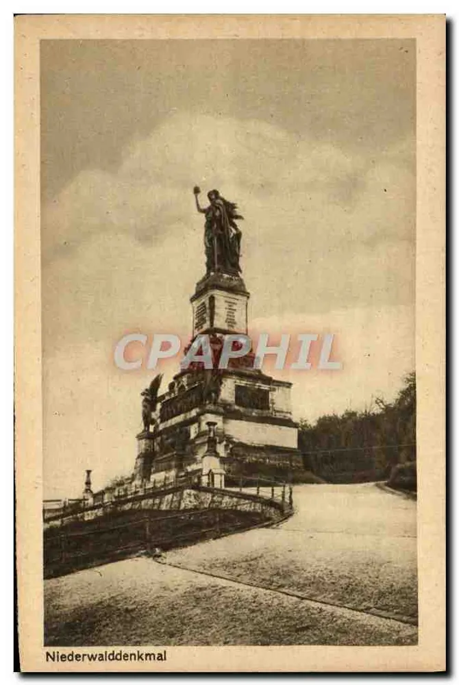 Niederwalddenkmal — monumento comemorativo — Kunste Verlags- und Druckerei Bonn a. Rh. - Frente