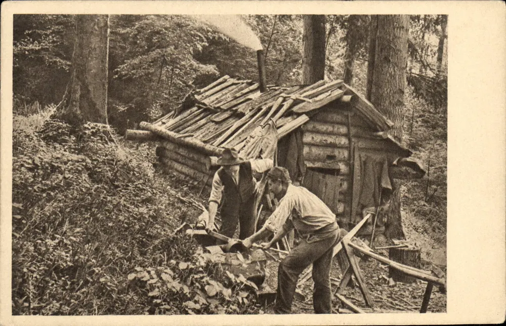 Ferradores do Schwarzwald — Indústria florestal — Rheinische Kunst-Verlagsanstalt, Lenz, Wiesbaden, série 110 - Frente