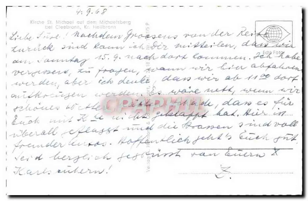 Kirche St. Michael — Innenansicht — Echy-Foto, n° P 175 - Rückseite