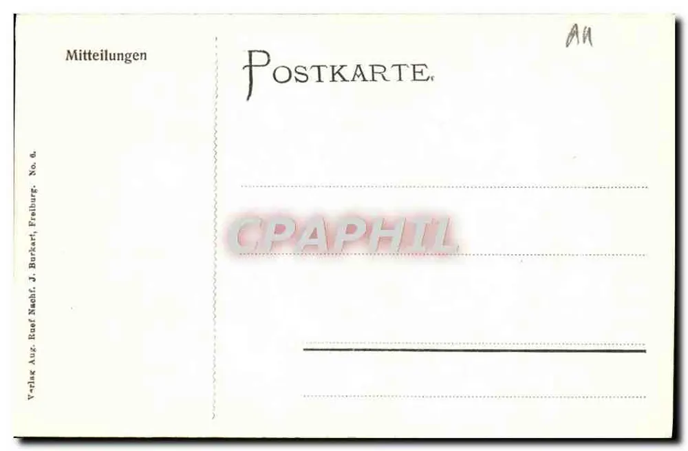 Münster, Teil der Südseite — Freiburg i.B. — Verlag Aug. Rüef Nachf. - Rückseite