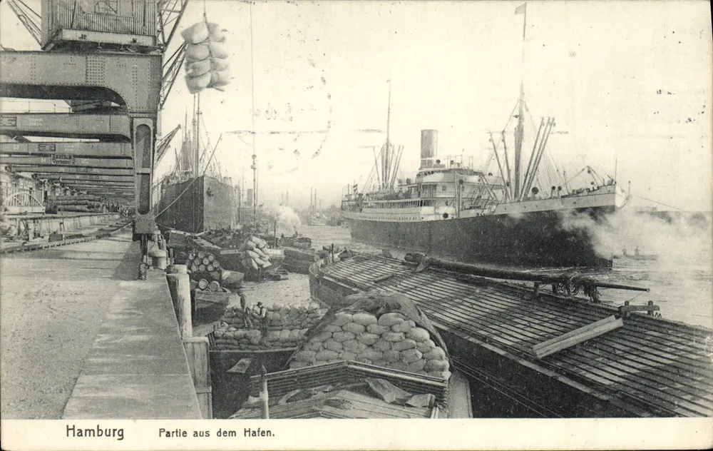 Hamburg — Teil des Hafens — Verlag von H. Schäfer - Vorderseite
