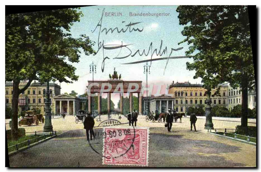 Berlim. Portão de Brandemburgo — vista panorâmica — M. Reich, Berlim C. - Frente