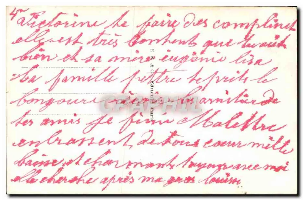 Frau in violettem Kleid — Liebesbrief — Verlag Nanco, n° 2007 - Rückseite