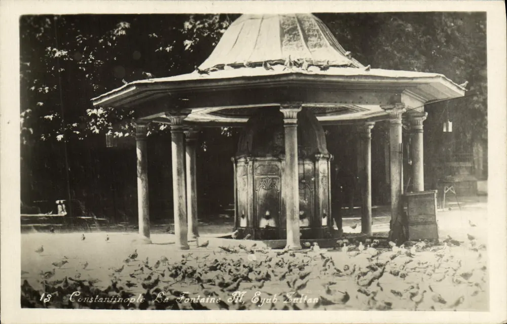 Constantinople — Ansicht der M. Eyub Sultan-Fontäne — unbekannter Verleger, Nr. 13 - Vorderseite