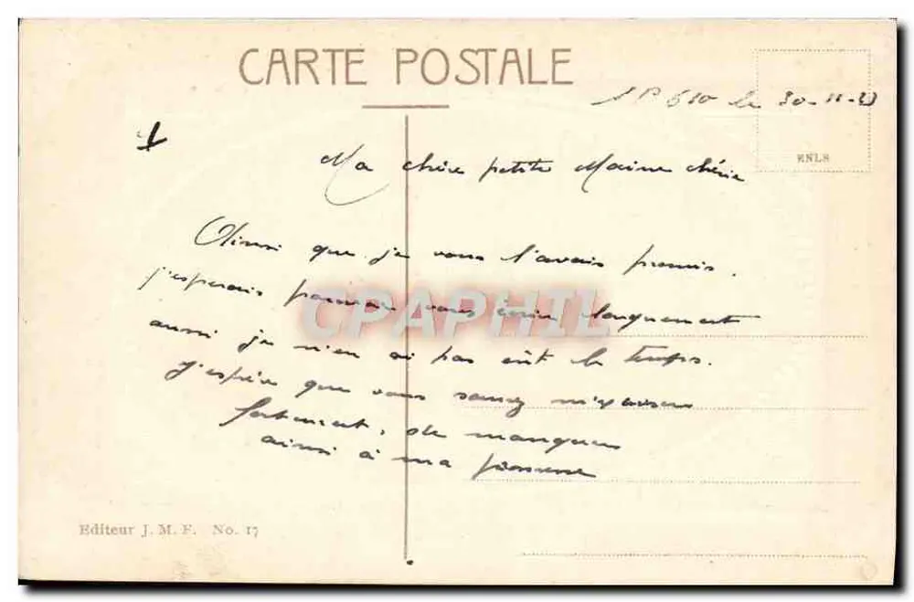 Sainte-Sophie - Nordseite — Panoramablick — Verlag J.M.F. Nr. 17 - Rückseite