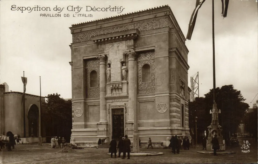 Ausstellung der Dekorativen Künste — Pavillon Italiens — J.A.N. Paris - Vorderseite
