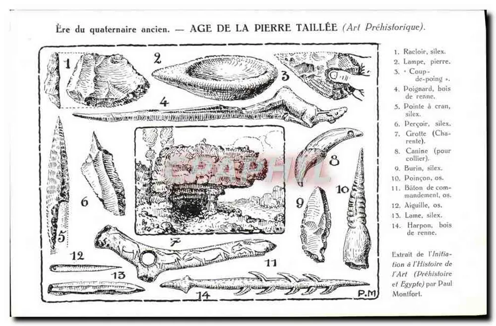 Âge de la Pierre Taillée — Art Préhistorique — Éditions Vanderlinden - Vorderseite