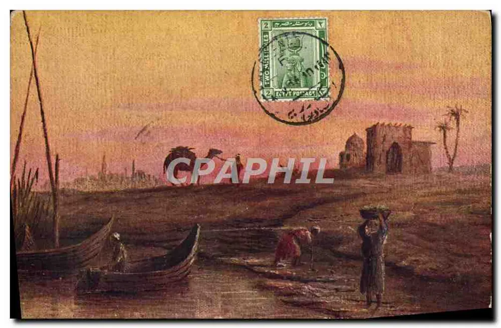 Paisagem no Egito — The Cairo Postcard Trust, série T. 46 - Frente