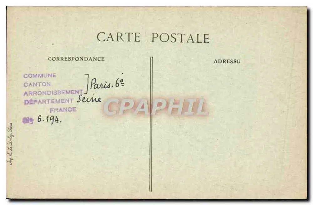 Rue Séguier, 16 — Hôtel de Séguier, im 17. Jahrhundert — Dokumentationskooperation von Maussang - Rückseite