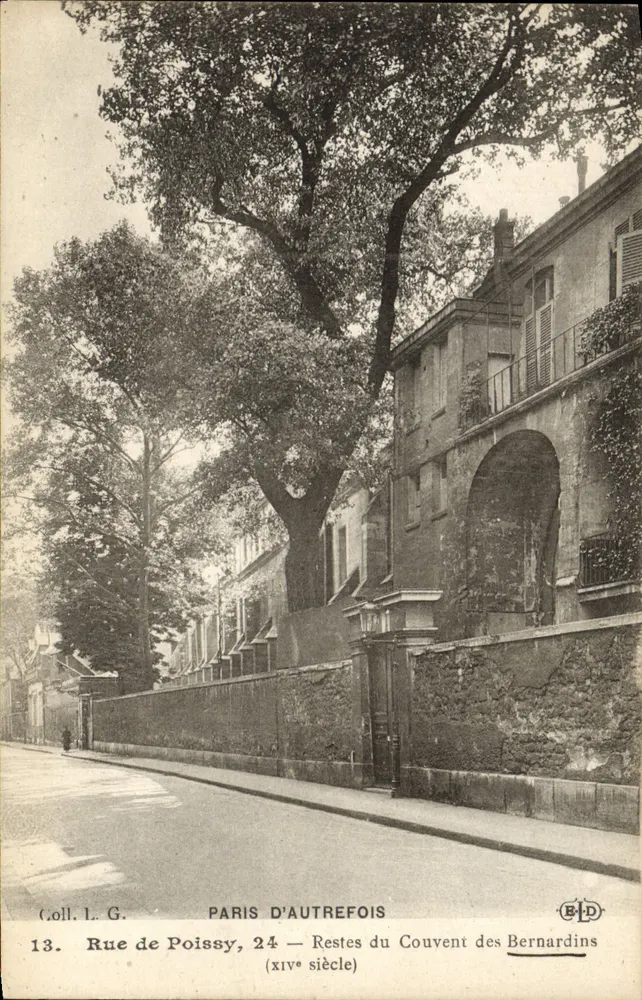 Rue de Poissy, 24 — Reste des Konvents der Bernardiner (14. Jahrhundert) — Verlag B.P. (Bureau de Paris) - Vorderseite