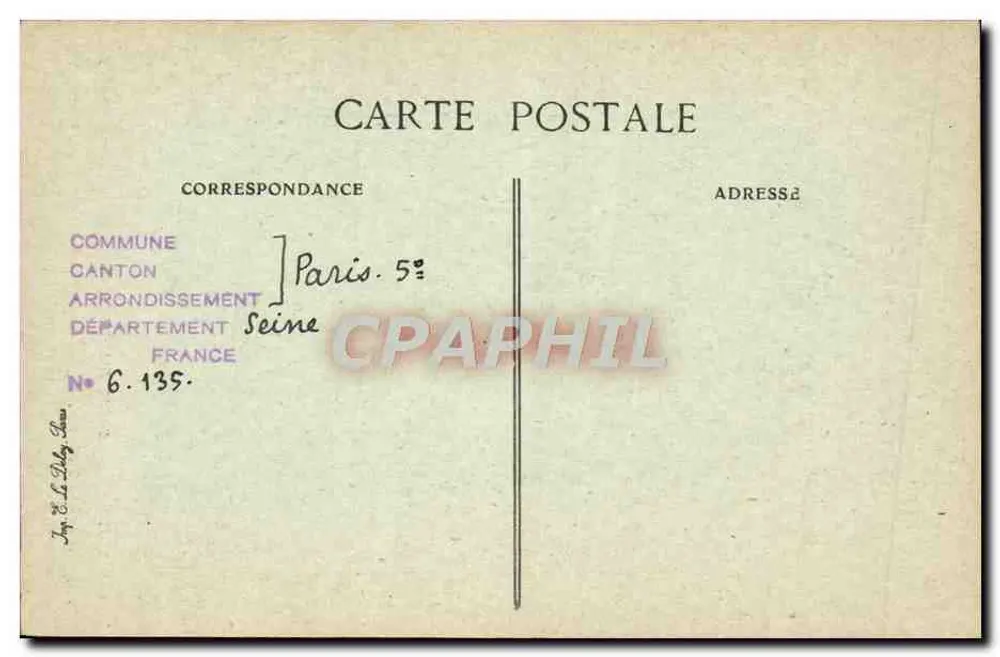 Rue de Poissy, 24 — Reste des Konvents der Bernardiner (14. Jahrhundert) — Verlag B.P. (Bureau de Paris) - Rückseite