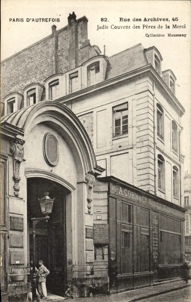 Straße der Archive, 45 — Ehemaliges Konvent der Väter der Barmherzigkeit — Sammlung Maussang - Vorderseite
