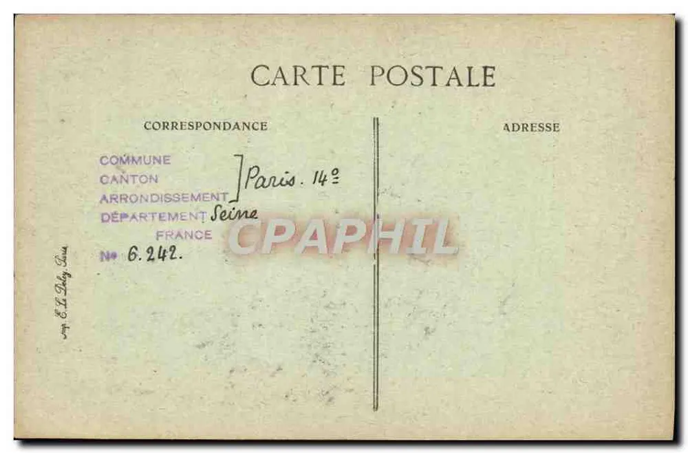 Place Denfert-Rochereau — Ehemalige Barriere Enfer, Gebäude errichtet von Ledoux im Jahr 1784 — Paris d'autrefois, n°135 - Rückseite