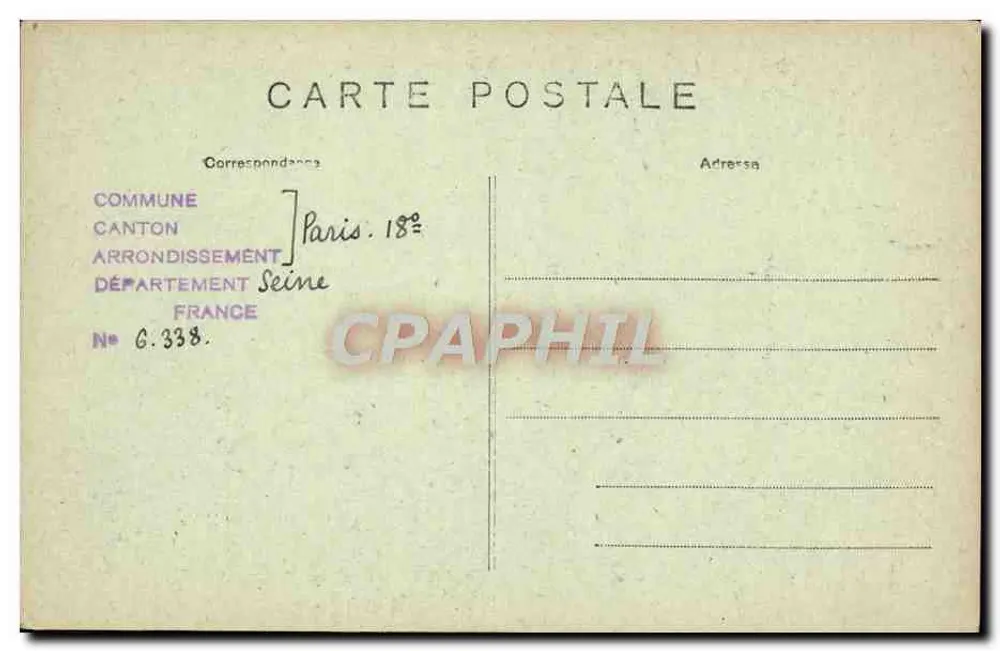 Paris — Teatro de Montmartre — J. H. - Verso