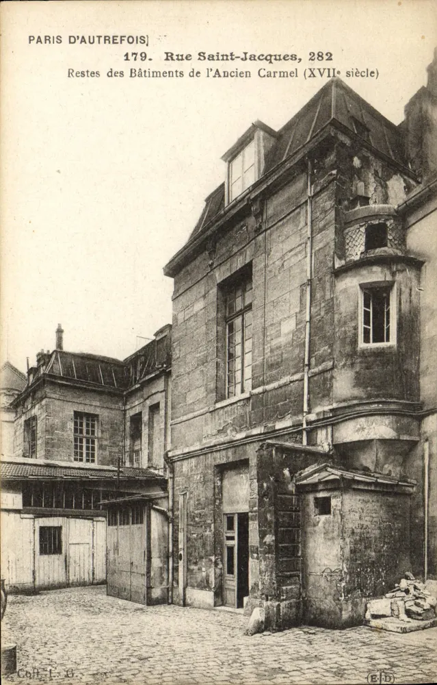 Paris von einst — Rue Saint-Jacques, 282. Reste der Gebäude des alten Carmel (17. Jahrhundert) — Cob. L. G. - Vorderseite