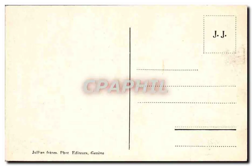 Cachoeira de Bérard perto de Valorcine — J.J. 8818 — Jullien frères, Genebra - Verso