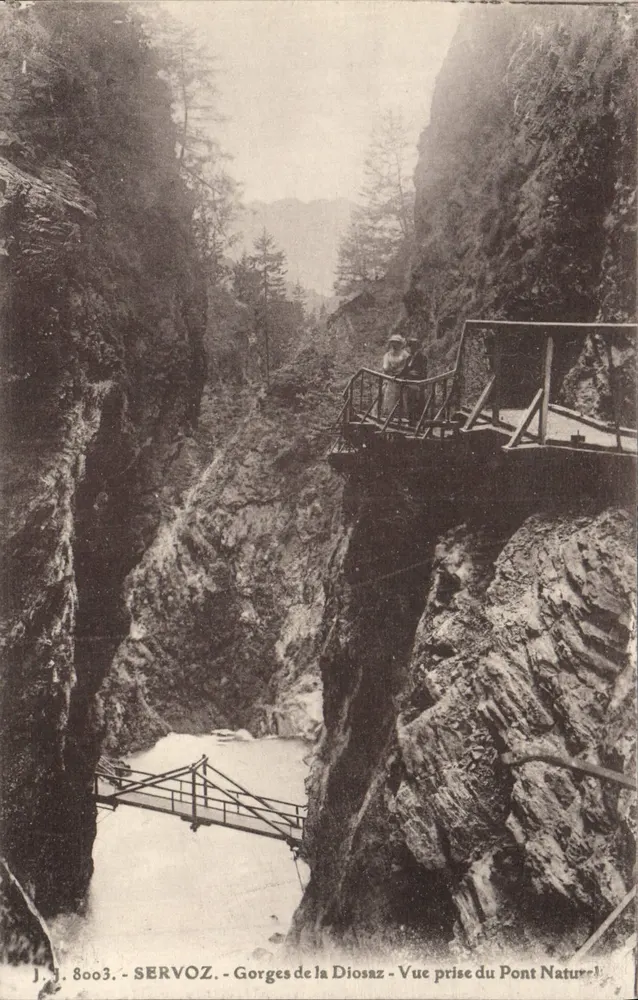 Gorges de la Diosaz — Blick vom Natürlichen Brücke — J.J. 8003 — Servoz - Vorderseite