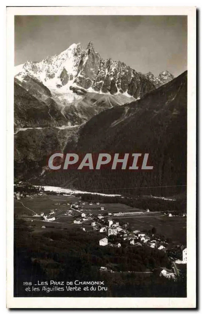 Les Praz de Chamonix und die Aiguilles Verte und du Dru — Société Graphique Neuchâtel - Vorderseite