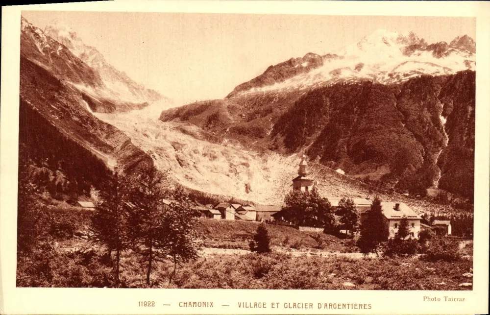 Chamonix — Vila e Glacier d'Argentières — Photo Tairraz - Frente