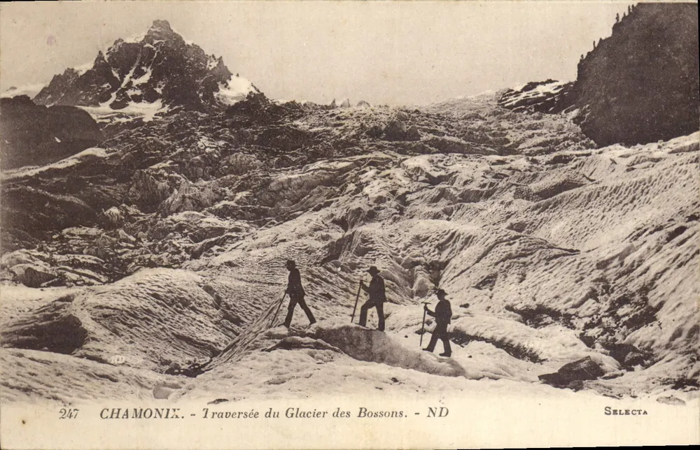 Chamonix - Überschreitung des Gletschers des Bossons - Selecta n°247 - Vorderseite