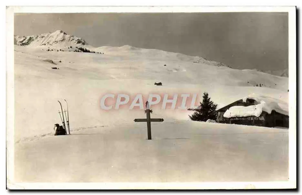 Champs de ski de Brahin — Chalet du C. A. P. h. à la Loze — éditeur A. VILNA — n°18 - Frente