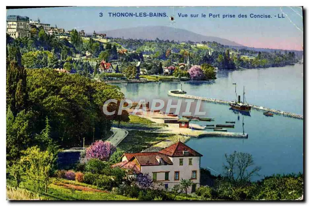 Thonon-les-Bains — Vue sur le Port prise des Concise — LL - Vorderseite